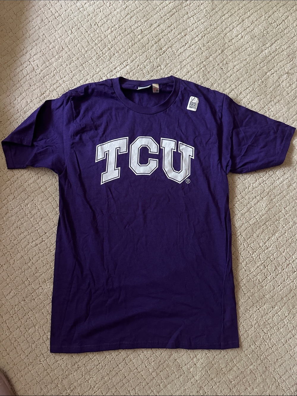 Port and Company Purple TCU Collegiate Logo Tee